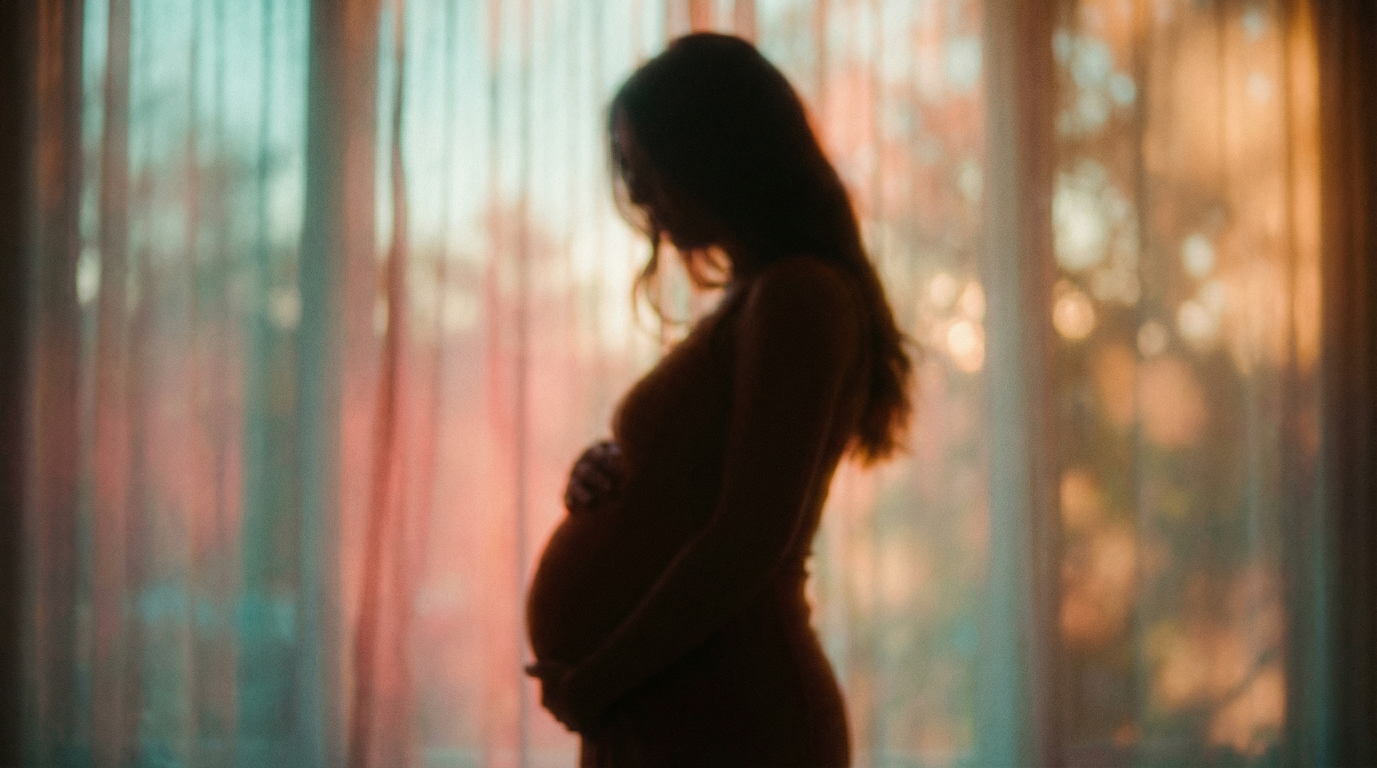 Pregnant mother in serene moment